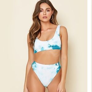 Tie dye blue bikini